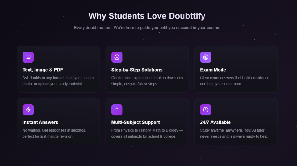 Best step-by-step doubt solver ai app for students